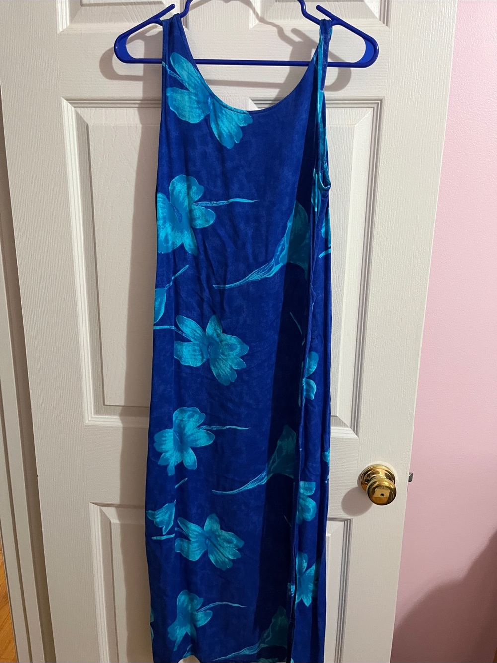 Blue Floral Slip Dress